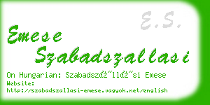 emese szabadszallasi business card